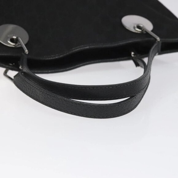 GUCCI GG Canvas Tote Bag Black Silver 120836 Auth - Picture 7 of 16